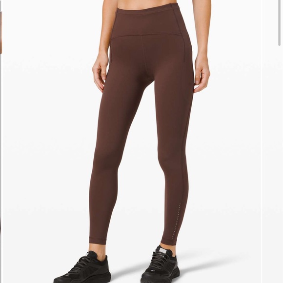 lululemon athletica Pants - Lululemon Brown Earth Swift Speed HR Leggings 28”